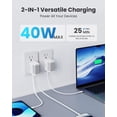thumbnail image 3 of Bloque de carga USB C Gitryin, 40 W, PD, carga rápida, blanco, 3 of 9