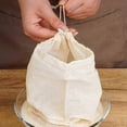 thumbnail image 3 of Bolsas de tela de algodón para leche vegetal, bolsas coladoras de tela para queso, bolsas de filtro de cocina reutilizables compatibles con coladores de té y yogur., 3 of 5