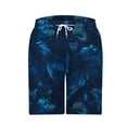 thumbnail image 4 of Viikei Men's Shorts in Various Lengths for Different Styles,Men Casual Fashion Print Shorts with Pockets Elastic Waist Beach Pants Dark Blue XXXXXL, 4 of 4