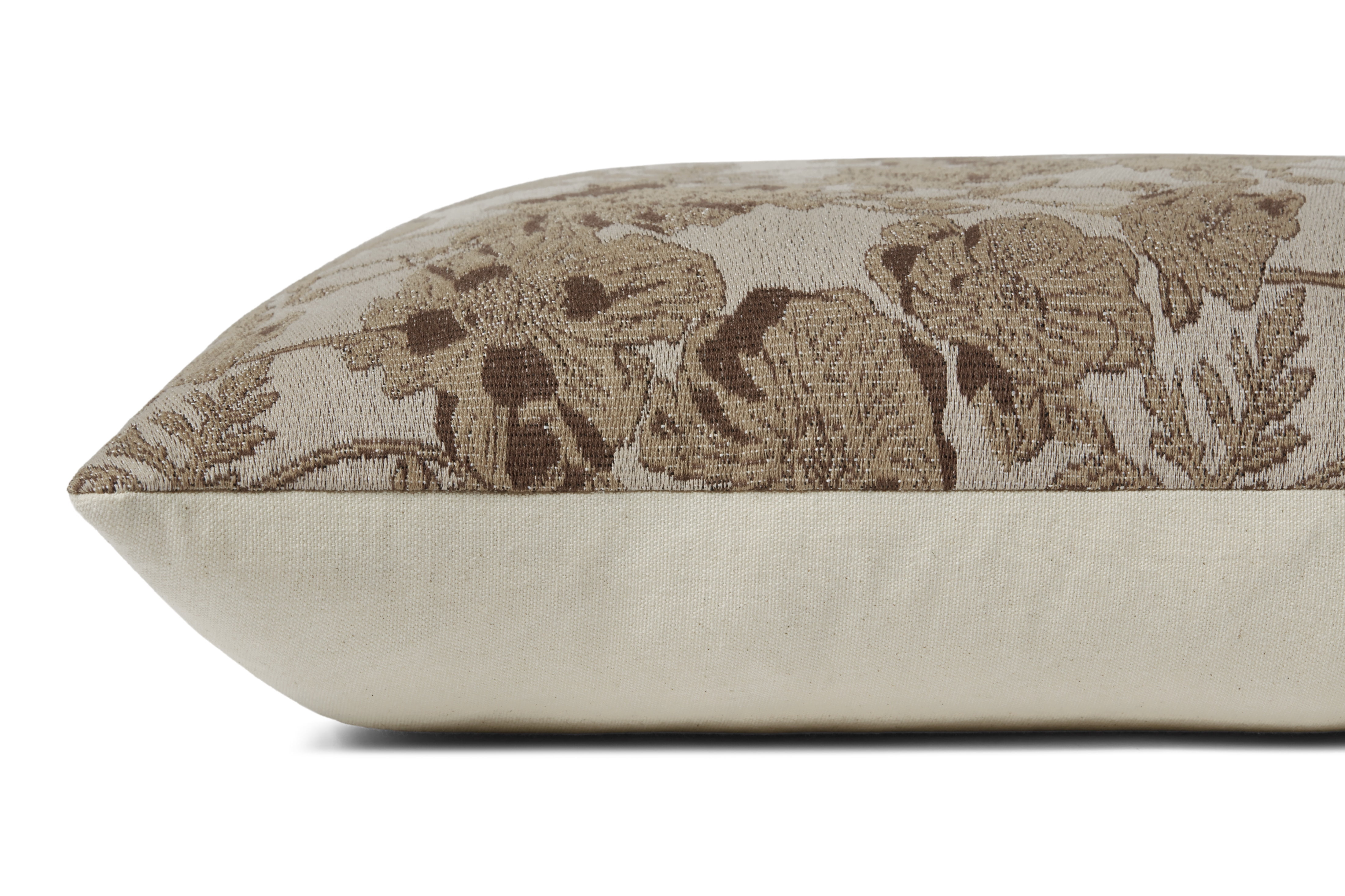 Chris Loves Julia x Loloi Matilda Beige / Mocha 18'' x 18'' Decorative Pillow