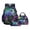 Purple and Green - Cartoon Animal, variant on DISNIMO Astronaut Planet Printed Kids Backpack for Boys, 3 Pcs School Backpack with Lunch Box & Pencil Case, 17 Inch Lightweight School Bookbag Travel Daypack