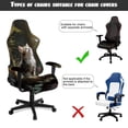 thumbnail image 6 of SCRAWLGOD Cat Butterfly Floral Print Gaming Chair Cover with Armrest Cushion, Soft Computer Chair Seat Cover Backrest Slipcovers Stretchable Rotating Desk Chair Seat Protectors, 6 of 7