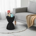 thumbnail image 5 of Plastic Hourglass Side Table Bedroom Nightstand, Black, 5 of 8
