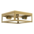 thumbnail image 5 of Better Homes & Gardens 12" Farmhouse Square Gold Flush Mount Ceiling Light, Metal Frame No Shade, 5 of 11