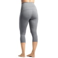 thumbnail image 2 of Fishers Finery Womens Ecofabric Active Yoga High Waist Workout Capri; Breathable Fabric (Light Heather Gray, S), 2 of 6
