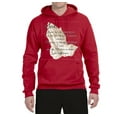 thumbnail image 2 of Wild Bobby, Praying Hands God Grant me the Serenity Courage Wisdom, Inspirational/Christian, Unisex Graphic Hoodie Sweatshirt, Red, X-Large, 2 of 3