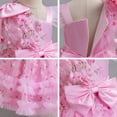 thumbnail image 5 of IDOPIP Toddler Girls Pageant Dress 3D Flower Tulle Tutu Dress Wedding Princess Birthday Party Prom Gown 9M-6Y, 5 of 9
