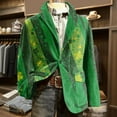 thumbnail image 3 of Mens Corduroy Vintage Blazer Valentines Day Love Two Button Jacket Notch Lapel Love Heart Print Suit Jacket with Pockets Stylish Casual Lightweight Valentines Day Blazers Suit Jacket,Deep Green 3XL, 3 of 6