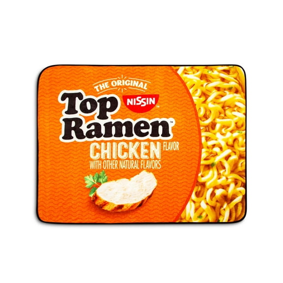 Nissin Top Ramen Chicken Flavor Microplush Throw Blanket | 45 x 60 Inches