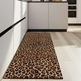 thumbnail image 4 of Brown and Black Leopard Print Kitchen Rug Mat,Kitchen Runner Rugs Non Skid Washable,Decorative Kitchen Floor Mats for Kitchen,Sink,Laundry,17"X47", 4 of 5