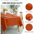 thumbnail image 4 of XINQIHANG Jacquard Rectangle Tablecloth-Geometric Line Pattern Waterproof Damask Table Covers Stain Resistant Washable Polyester Table Cloths for Kitchen, Dining & Parties (60 x 144 inch,Rust), 4 of 7