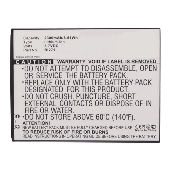 Batteries N Accessories BNA-WB-L8329 Cell Phone Battery - Li-ion, 3.7V, 2300mAh, Ultra High Capacity Battery - Replacement for Lenovo BL217 Battery
