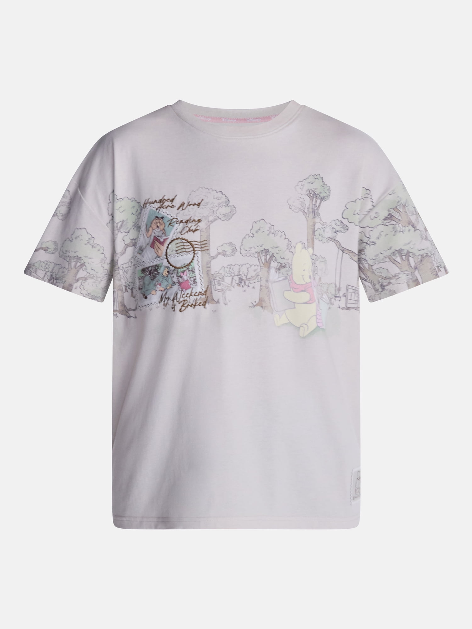 Winnie the Pooh Women's Printed Embroidered Tee with Short Sleeves, Sizes XXS-4X