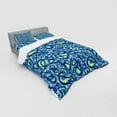 thumbnail image 3 of Ambesonne Paisley Bedding Set 3 Pcs, Raindrops Inspired Art, Twin, Blue and Green, 3 of 3