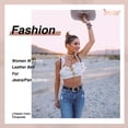 thumbnail image 3 of JASGOOD Western Leather Belt for Women Vintage Design Buckle Waist Belt for Jeans Dress, 3 of 8