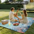 thumbnail image 4 of Coastal Octopus Blue Outdoor Rug 3x5 Ft - Reversible Patio Rug Outdoor Camping Rugs, Summer Beach Nautical Coral Starfish Indoor Outdoor Area Rugs, Non-Slip Outdoor Carpet Runner for Deck/Porch, 4 of 8