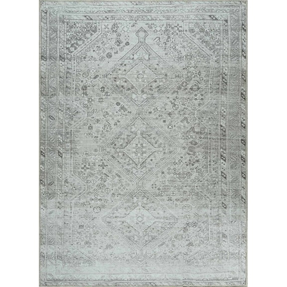 BoutiqueRugs Barny Traditional Area Rug - Machine Washable - Off White, Sage Green, Taupe - 5'3" x 7'3"