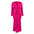 thumbnail image 5 of Ketyyh-chn99 Maxi Dress Plus Size Casual High-Low Dress Hot Pink,3XL, 5 of 5