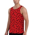 thumbnail image 2 of Gukieu Ladybug Dotted Print Men's Quick Dry Fitness Vest, Round Neck Sleeveless Fitness Bodybuilding Top-Small, 2 of 7