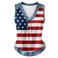 thumbnail image 6 of Womens 250th Anniversary USA Tank Top V Neck American Flag Print Patriotic Shirt 4th of July Outfit Casual Summer Tops for Women, 6 of 6