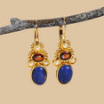 thumbnail image 3 of JennyShop Vintage Drop Earrings Inlaid Synthetic Gems Statement Earrings Design Ear Jewelry For Women, 3 of 6