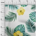 thumbnail image 2 of oneOone Cotton Poplin Twill Green Fabric Tropical Hibiscus Floral Dress Material Fabric Print Fabric By The Yard 56 Inch Wide, 2 of 6