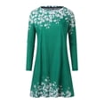 thumbnail image 4 of Dresses for Women 2024 Summer Floral Print Round Neck Mini Fashion Street Outdoor Long Sleeve Loose Women'S formal Dresses, 4 of 7