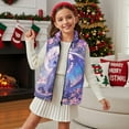 thumbnail image 3 of Uorisanigo Girls Boys Zippered Vest Puffy Fleece Jacket Fashion Fall Winter Clothes Sleeveless Full Zipper Purple Dragon Floral Outwear with Pockets Stand Up Collar Vest 2-12 Years, 3 of 7