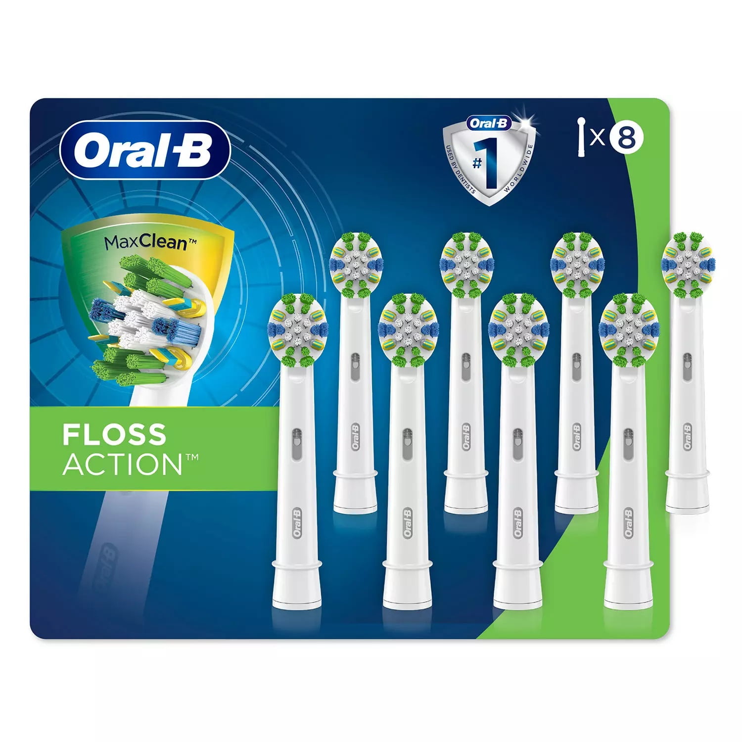 Oral-B FlossAction Toothbrush Replacement Brush Heads, Floss Action ct. Refills) - Walmart.com