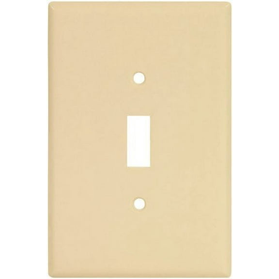 Oversize Single Gang Toggle Switch Plate - Ivory Bulk
