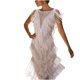 thumbnail image 1 of Moda mujer sexy delgado cuello redondo color sólido borla vestido sin mangas Pompotops ghjkhdj1184, 1 of 8