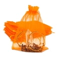 thumbnail image 1 of Bolsas de regalo TheDisplayGuys de organza transparente naranja, 6 x 8 unidades, paquete de 100, 1 of 5