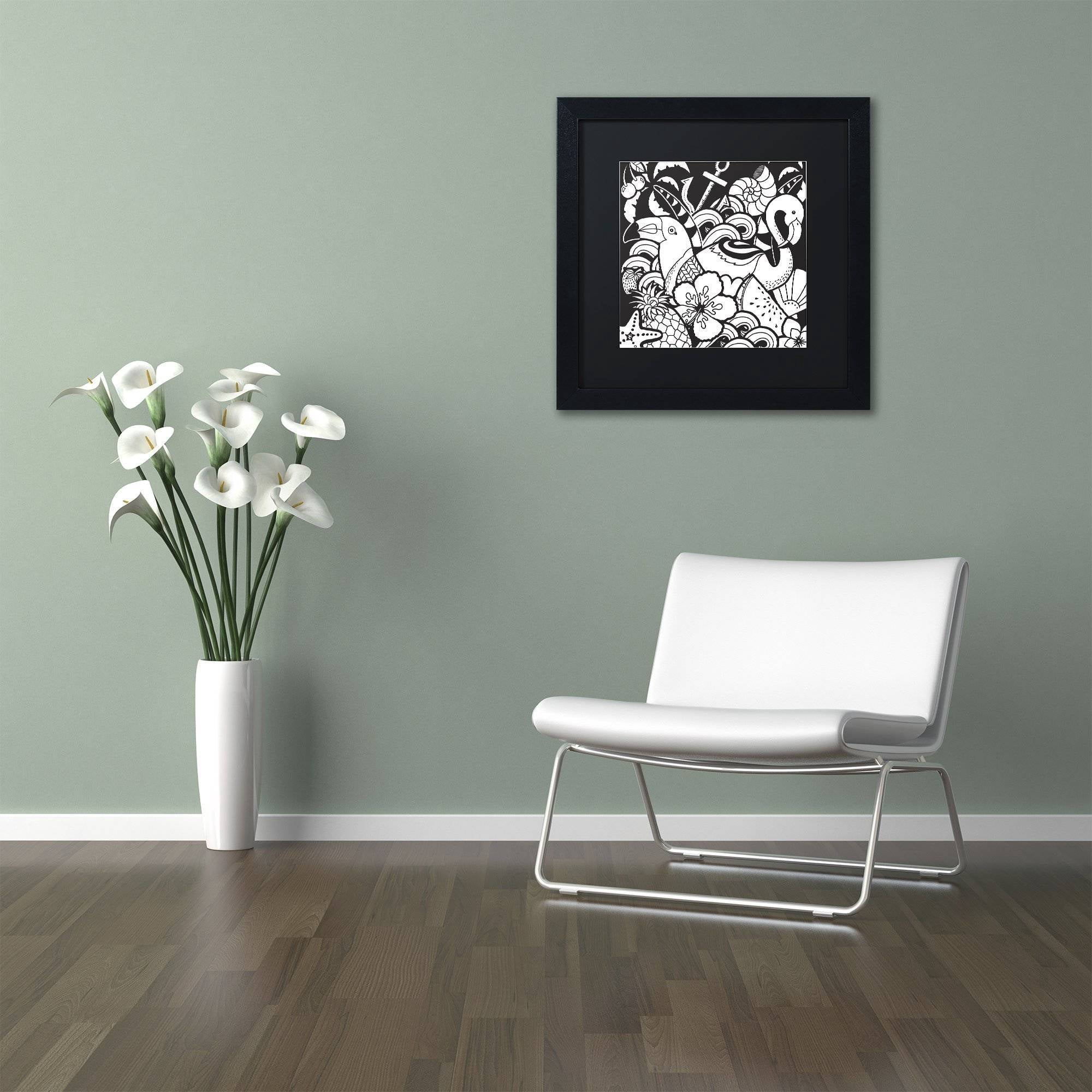 Trademark Fine Art "Island Fun" Canvas Art by Hello Angel, Black Matte, Black Frame