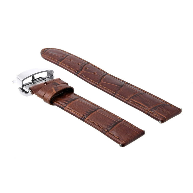 18MM PREMIUM LEATHER WATCH STRAP BAND FOR ROLEX DEPLOYMENT CLASP LIGHT BROWN Walmart