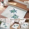 thumbnail image 6 of Summer Marine Life Washable Small Entryway Area Rugs 2'x3', Ocean Pair Sea Turtle Water Splash Coastal Low Pile Throw Rug Non-Slip Sturdy Edge Binding Carpet for Front Door Floor Room Entry, 6 of 9