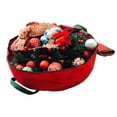 thumbnail image 5 of Heavy Duty Wreath Bag High Quality Polyester Circular  Holiday Wreath Garland Lights Decorations Storage Bags 30 Inch Red, 5 of 5