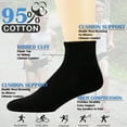 thumbnail image 6 of 6 Pack Men's Ankle Cotton Athletic Running Sports Socks Black Size 10-13, 6 of 7