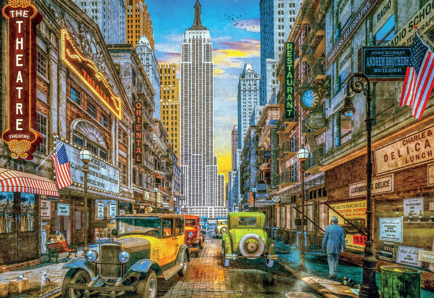 Buffalo Games 2000-Piece Old New York Interlocking Jigsaw Puzzle