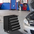 thumbnail image 7 of POVANLI  5 Drawers Rolling Tool Chest Cabinet with Wheels, Tool Storage Cabinet and Tool Box Organizer for Garage Warehouse Workshop, Black, 7 of 7