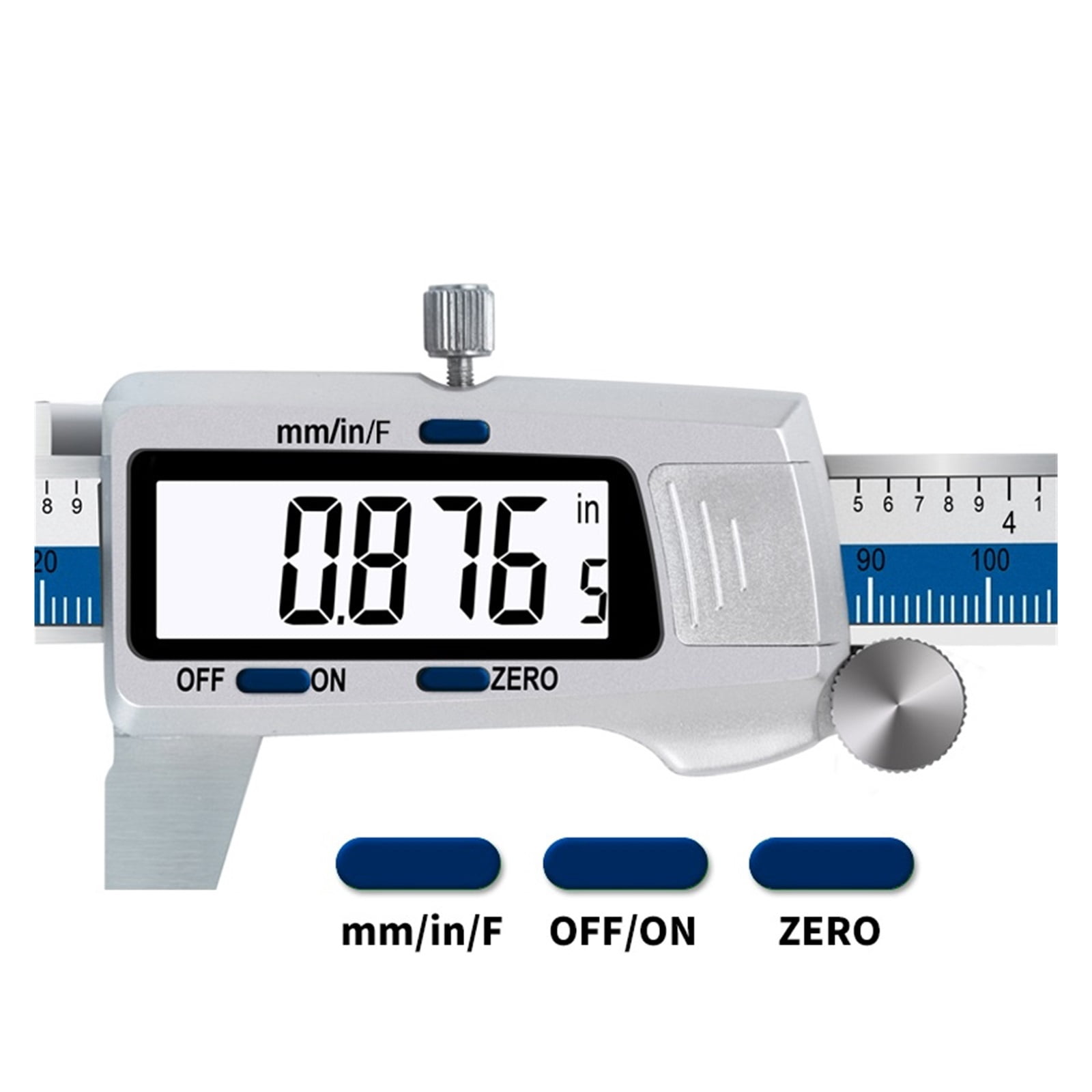 ET52 150mm 6-Inch Digital Caliper 0.01mm High-Precision Stainless Steel Caliper Electronic Vernier Fraction/mm/Inch Display