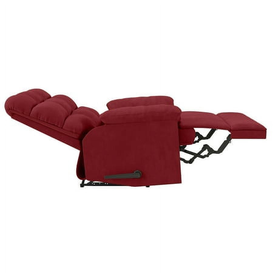 Homesvale Wall Hugger Recliner, Crimson Red Microfiber