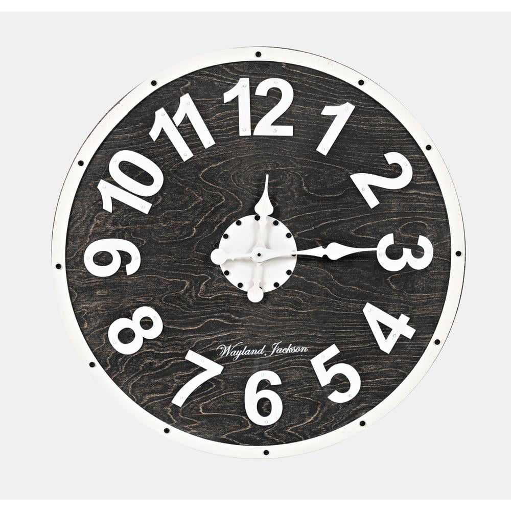 Jofran Distressed Solid Wood Natural and Grey 30'' Clock 