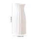 thumbnail image 2 of Jarrón de flores de cerámica blanca para decoración del hogar - 5.12x6.3x2.48 pulgadas | Diseño moderno | Ideal para salón, dormitorio, oficina | Flores frescas o secas | Duradero y fácil de limpiar, 2 of 5