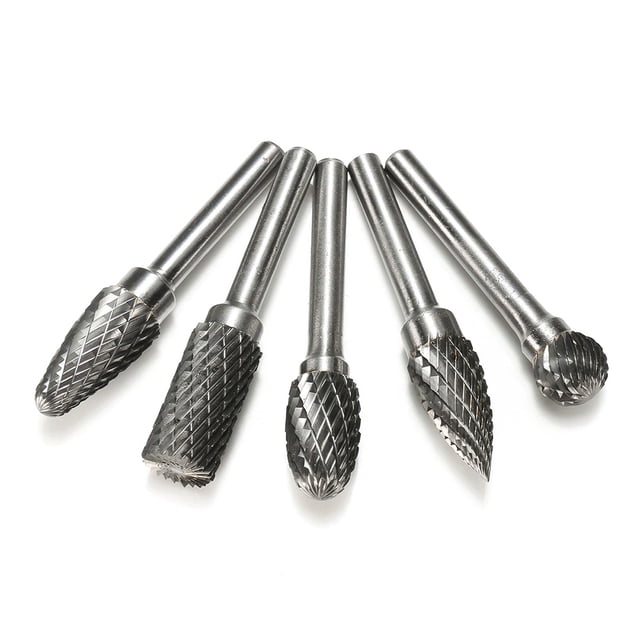 5 piezas 12mm punta carburo de tungsteno punto de corte giratorio rebabas muere amoladora broca 6 mm Irfora Cortador