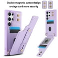 thumbnail image 2 of for Samsung Galaxy S25 Ultra Case with Card Holder Crossbody Lanyard Strap Leather Wallet Case with Magnetic Clasp Kickstand Heavy Duty Protective Back Flip Phone Cover for Women,Purple, 2 of 8
