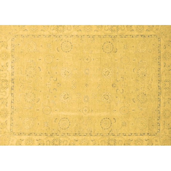 Ahgly Company Indoor Rectangle Abstract Brown Modern Area Rugs, 7' x 10'