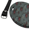 thumbnail image 2 of Happy Smiling Sail Boats Pattern Round Leather Luggage Card Suitcase Carry-On ID Tag, 2 of 6