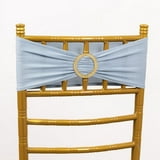 Efavormart 5 Pack Dusty Blue Spandex Chair Sashes with Gold Rhinestone ...