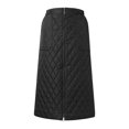 thumbnail image 2 of Vedolay Skirt With Slit Women's Casual Print Contrast Mesh Asymmetrical Hem Maxi Skirt,Black XL, 2 of 4