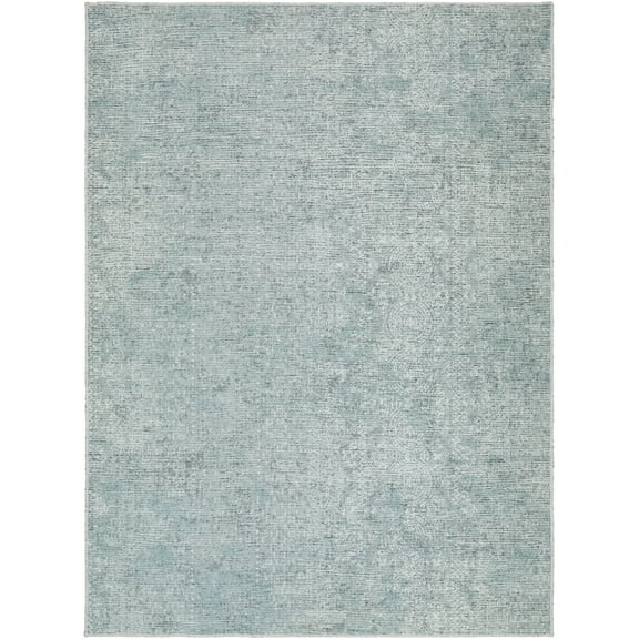 Better Homes & Gardens Boho Circles Washable Non-Skid Area Rug, Blue, 5' 3" x 7'